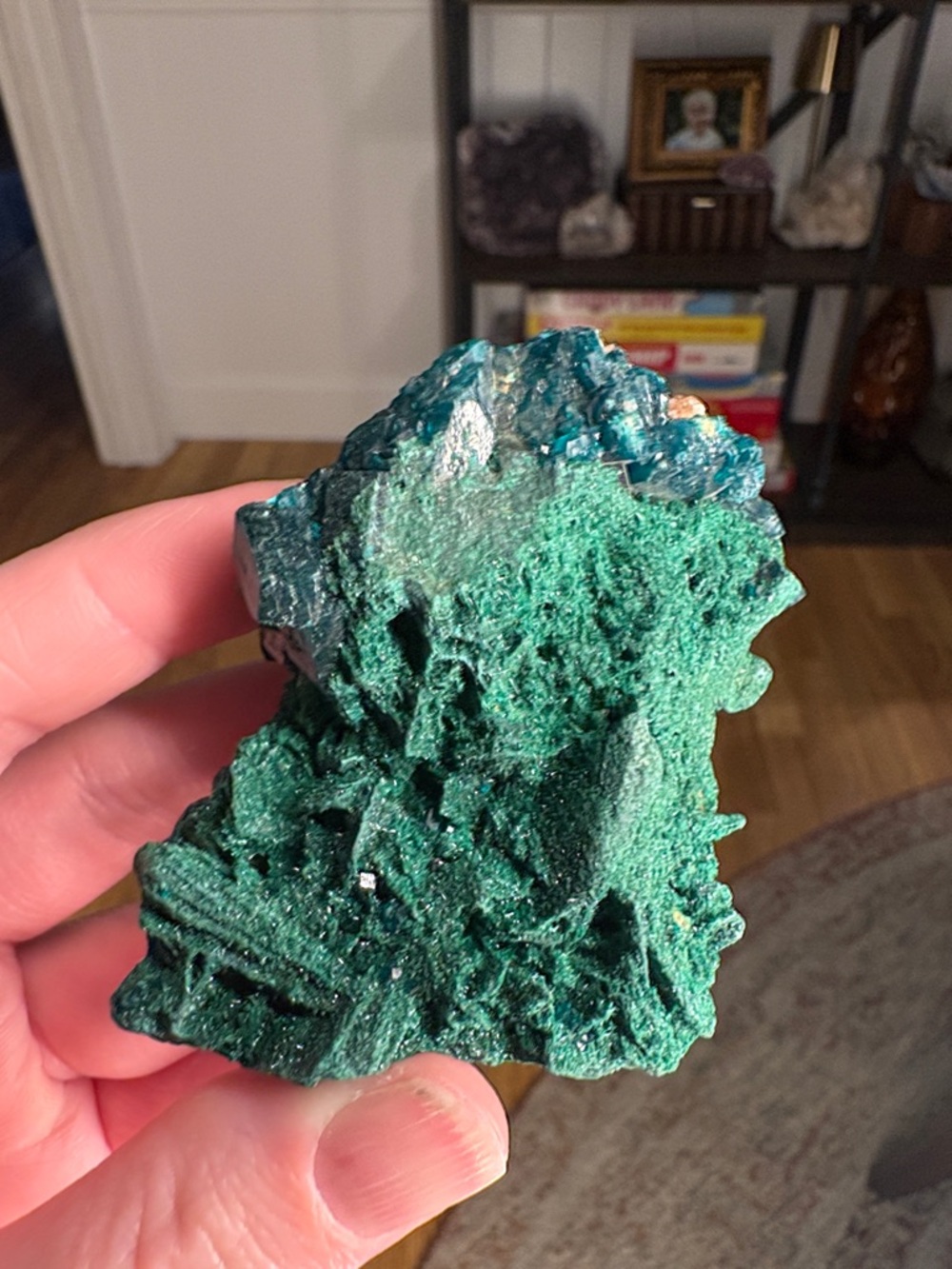 Fibrous Malachite and Dioptase